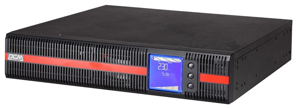 Источник бесперебойного питания Powercom MACAN SE, On-Line, 3000VA/3000W, Rack/Tower, IEC 8*C13, LCD, Serial+USB, SmartSlot, подкл. доп. Батарей (1076119)