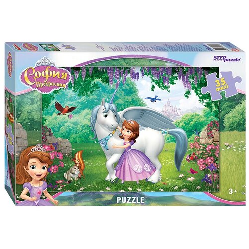 Пазл Step puzzle Disney Принцесса София (91240), 35 дет., розовый пазл step puzzle disney моана 91151 35 дет