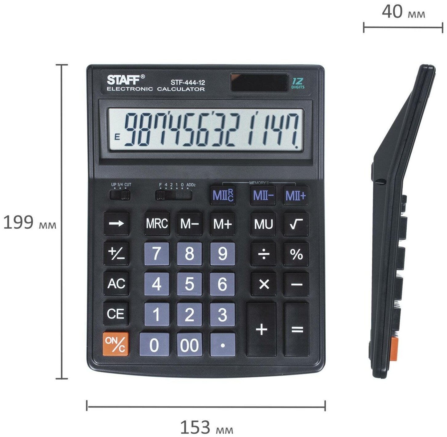 Калькулятор бухгалтерский STAFF STF-444-12