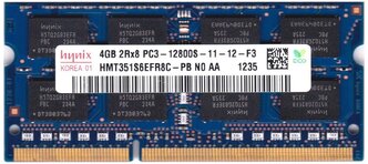 Оперативная память Hynix 4 ГБ DDR3 1600 МГц SODIMM CL11 HMT351S6EFR8C-PB