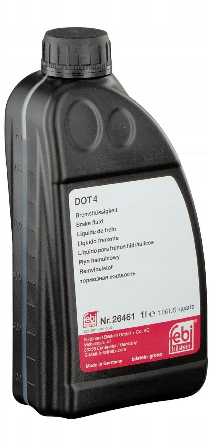 Жидкость Тормозная Febi Brake Fluid Dot4 1 Л 26461 Febi арт. 26461 - фотография № 1