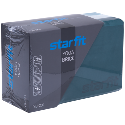 Блок для йоги Starfit YB-201 изумрудная радуга блок для йоги starfit yb 201 черный серый