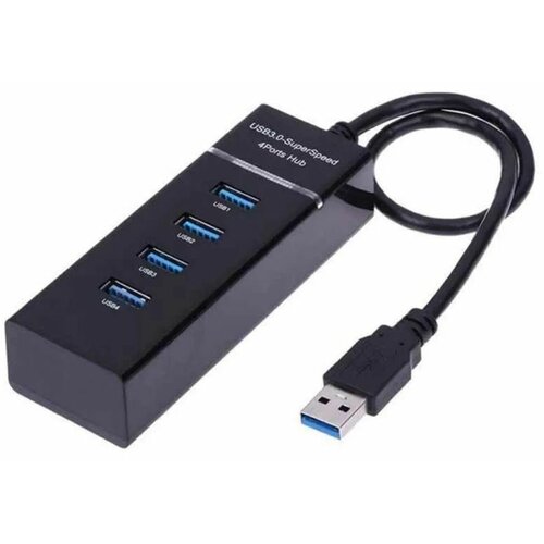 USB разветвитель 3.0 HUB 4 ports, черный