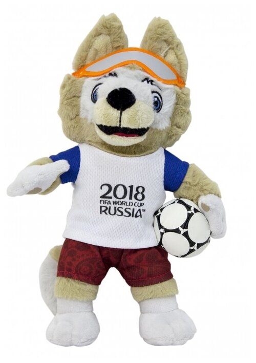 Мягкая игрушка 1 TOY FIFA-2018 Волк Забивака, 33 см, бежевый