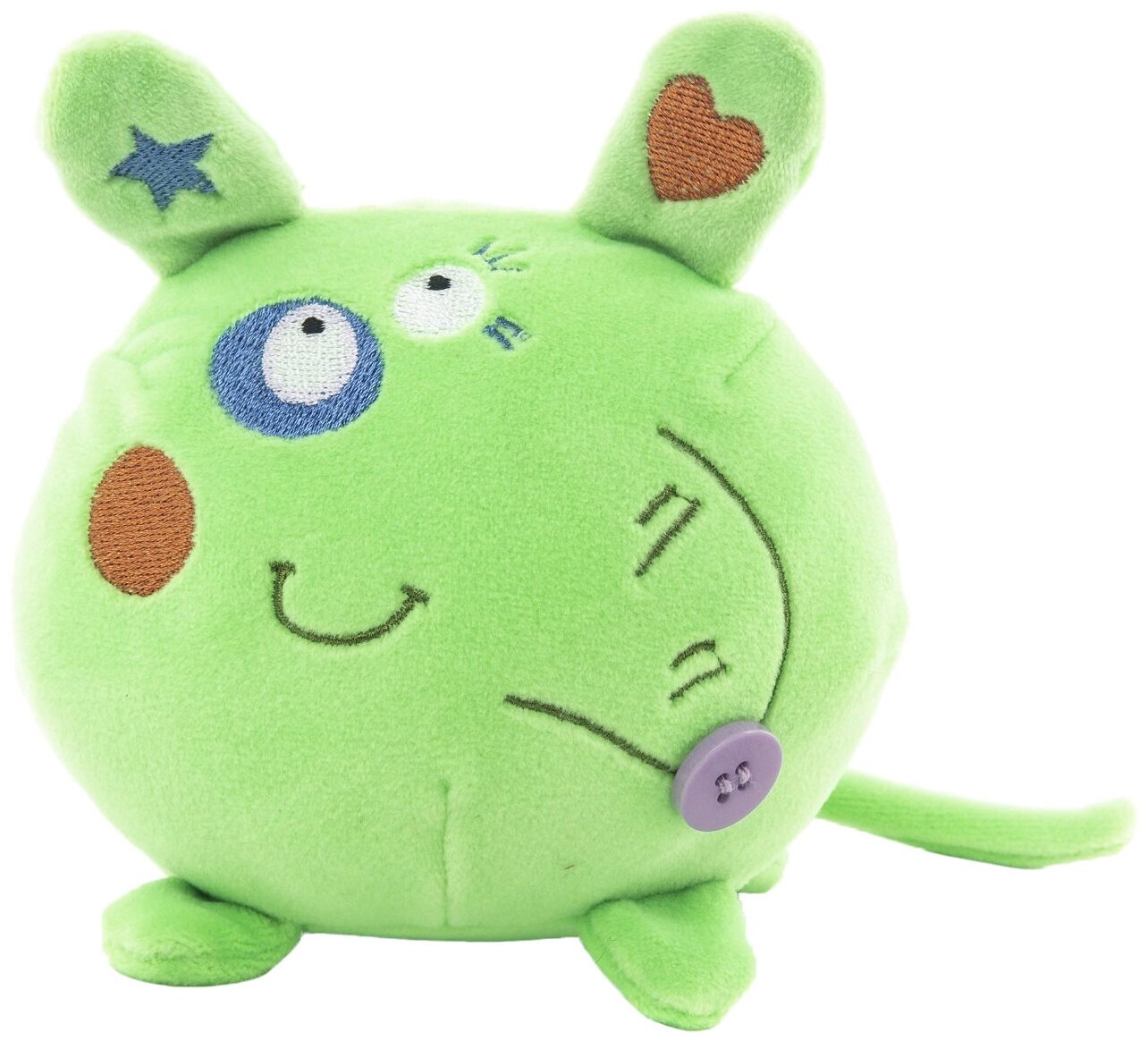 Button Blue мягкая игрушка Мышка зеленая - фото №1