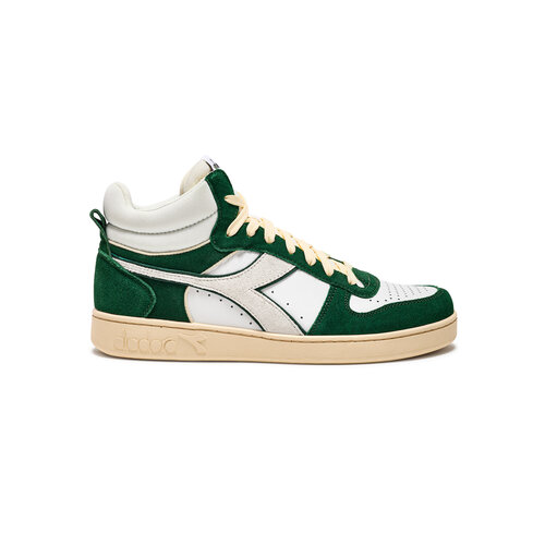 Кроссовки Diadora Magic Basket Demi Cut Suede, размер T95, белый, зеленый diadora mi basket row cut savannah