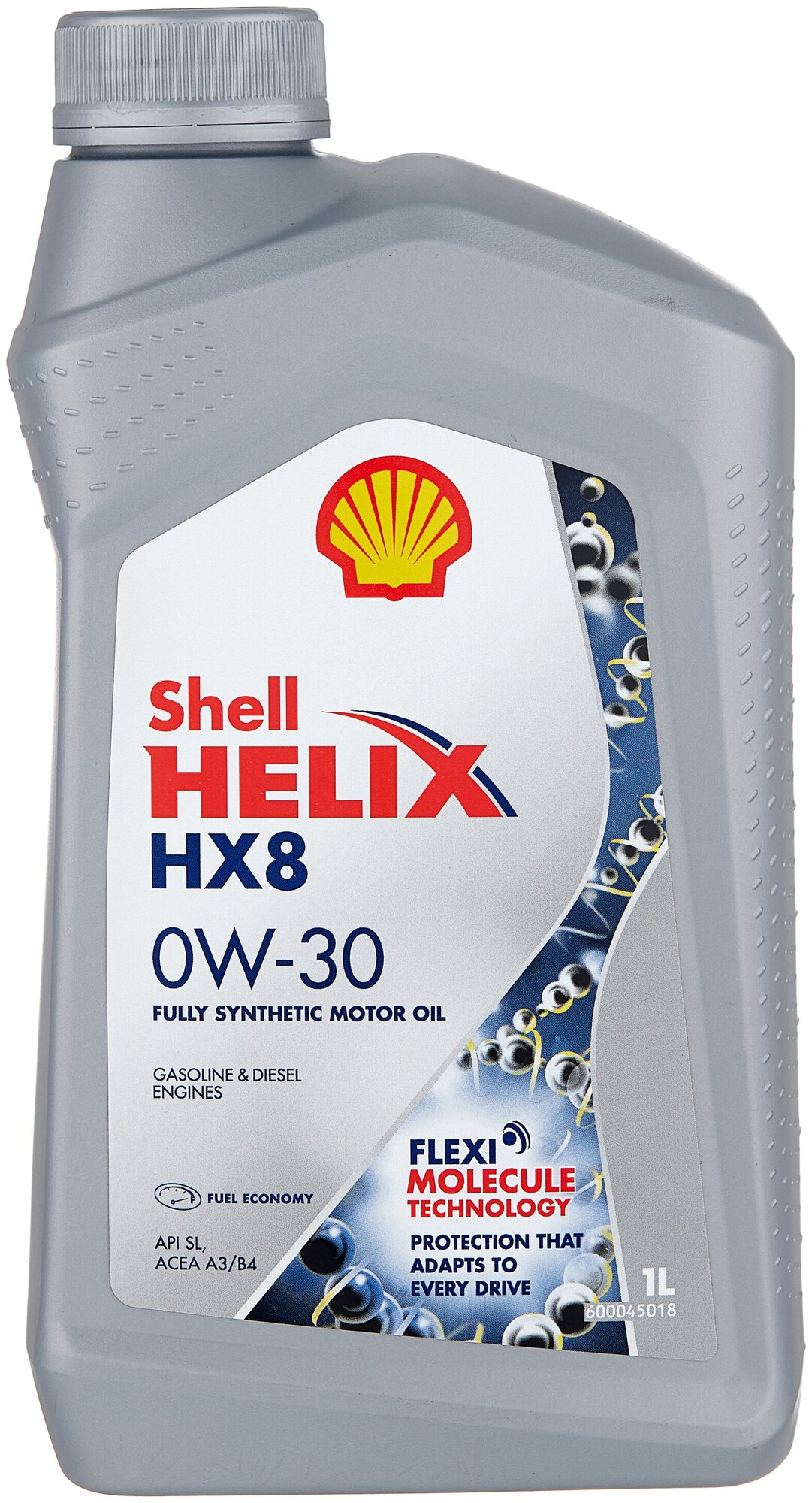 Моторное масло Shell Helix HX8 A3/B4 0W-30 синтетическое 1 л 550050027