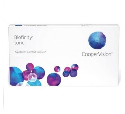 CooperVision Biofinity toric (3 линзы) BC 8,7 SPH -5.75 CYL -1,75 AXIS 120