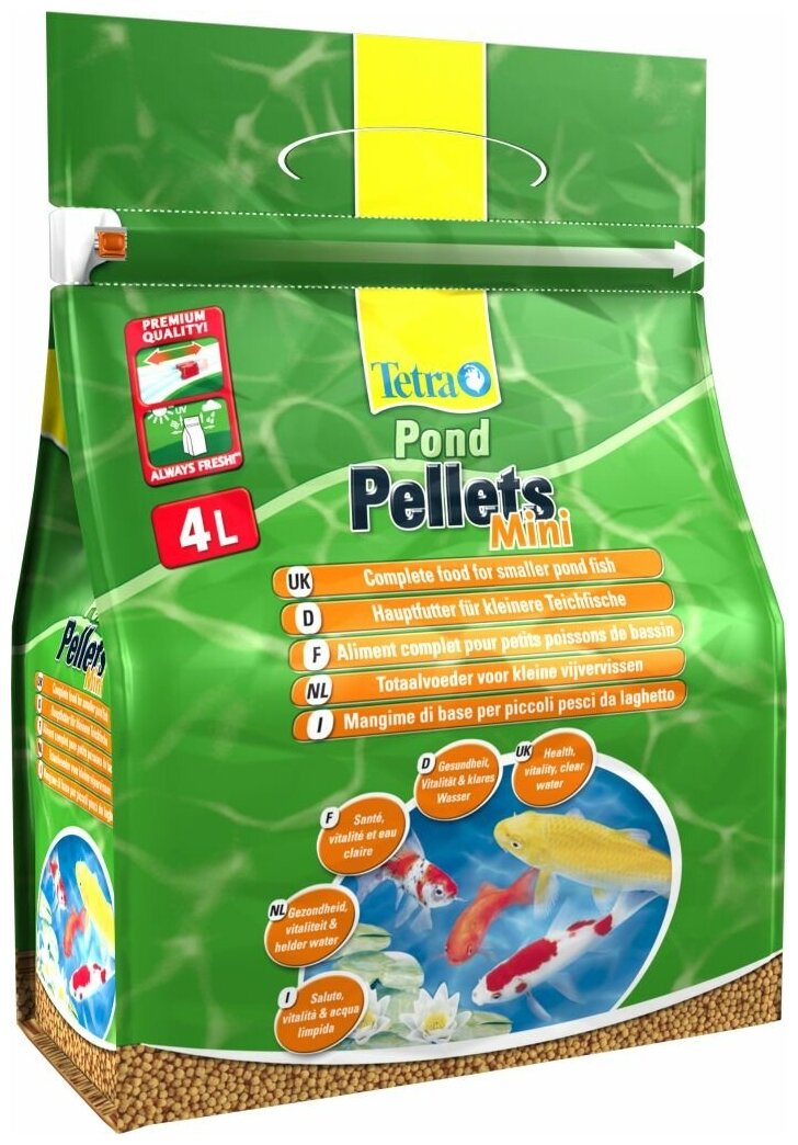 TETRA POND PELLETS MINI корм пеллеты для мелких прудовых рыб (4 л)