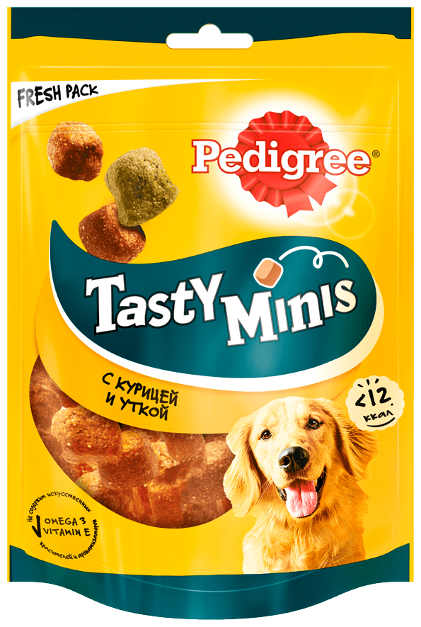Лакомство для собак Pedigree Tasty Bites ароматные кусочки с Курицей (130 г)