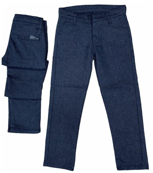 Школьные брюки, размер 116, синий