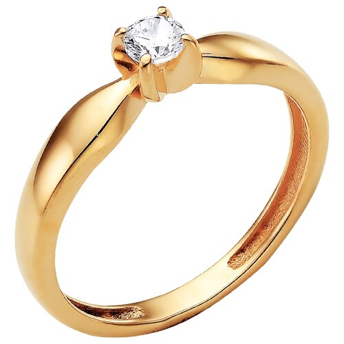 фото Сорокин золотое кольцо с фианитами 50030500, размер 16