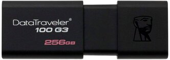 Флешка Kingston DataTraveler 100 G3 256 GB, 1 шт., черный