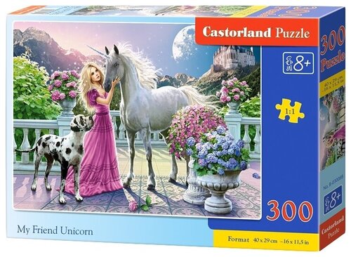 Пазл Castorland My Friend Unicorn (B-030088), 300 дет., 29х40х29 см, разноцветный