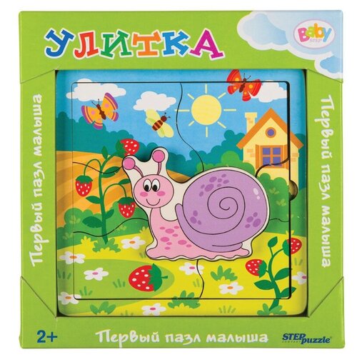 рамка вкладыш step puzzle baby step на море 89060 Рамка-вкладыш Step puzzle Baby Step Улитка (89077), 7 дет.