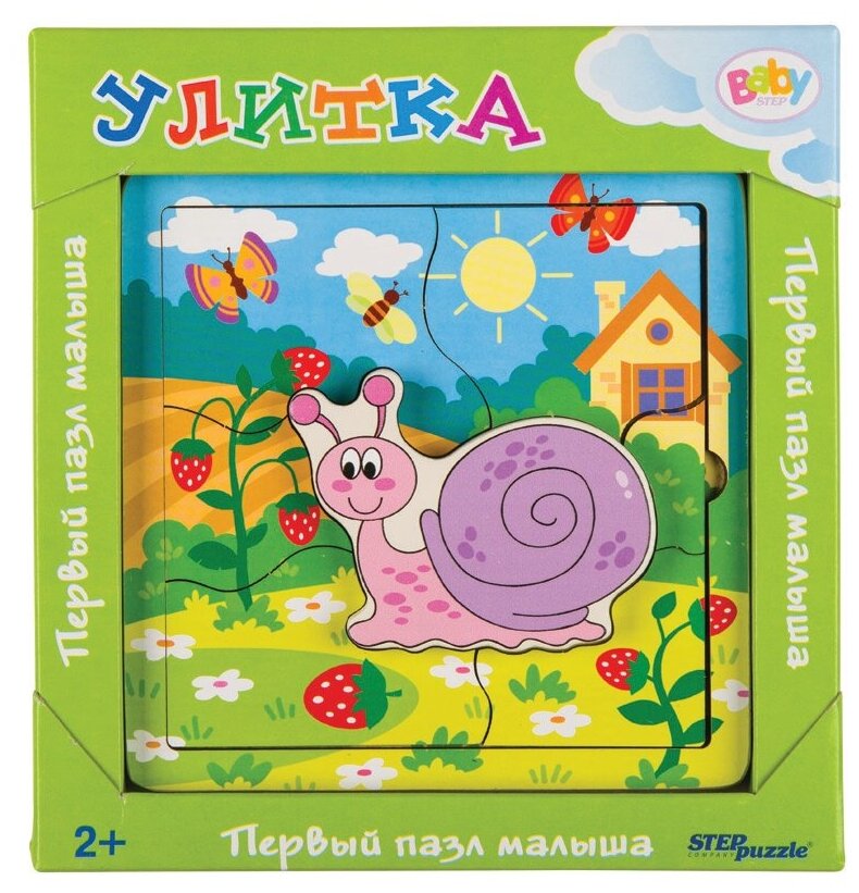 Рамка-вкладыш Step puzzle Baby Step Улитка (89077), 7 дет.