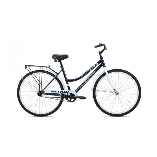 фото Велосипед altair city 28 low (28" 1 ск. рост 19") 2020-2021, темно- синий/белый, rbkt1yn81007