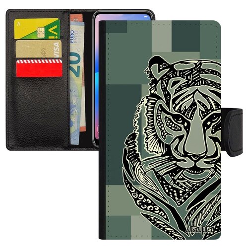 фото Чехол-книжка для мобильного iphone 6 6s plus, "тигр" tiger хищник utaupia