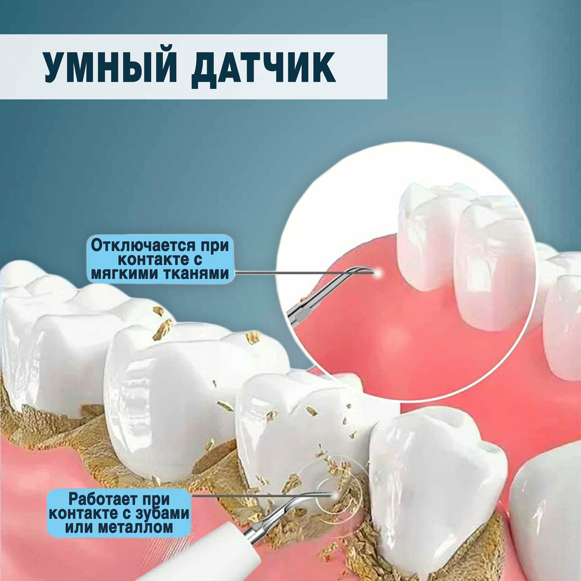 Портативный стоматологический ультразвуковой скалер ирригатор Whitentice для удаления зубного камня и налета в домашних условиях