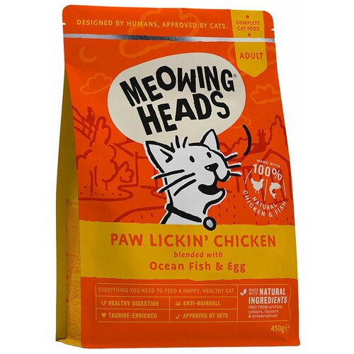 Корм Barking Heads Paw Lickin Chicken для кошек, с курицей и рисом 