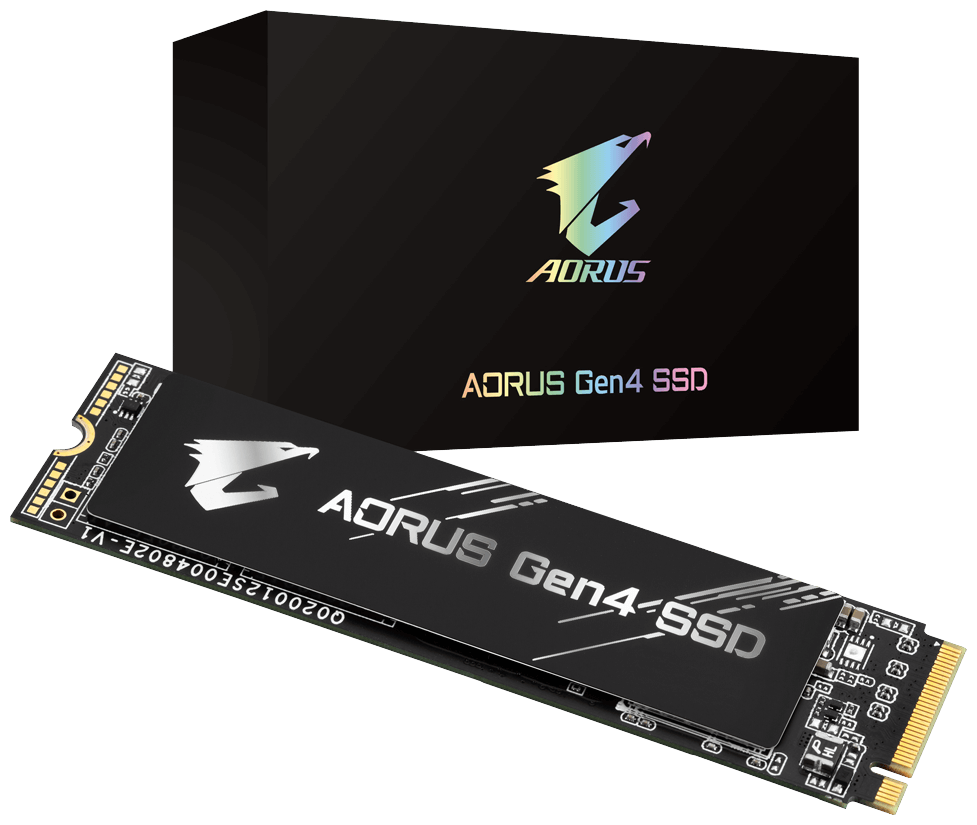 SSD диск GIGABYTE AORUS M.2 2280 1.0 Тб PCIe Gen4x4 with NVMe 1.3 3D TLC ToshiBa BiCS3 (GP-AG41TB)