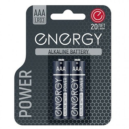 Батарейка Energy LR03/2B, в упаковке: 2 шт. батарейка алкалиновая energy ultra lr14 2b с 2шт