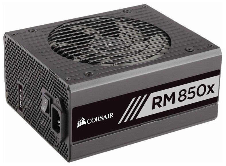 Блок питания Corsair ATX 850W RM850X 80+ gold 24+3x(4+4) pin APFC 135mm fan 14xSATA Cab Manag RTL