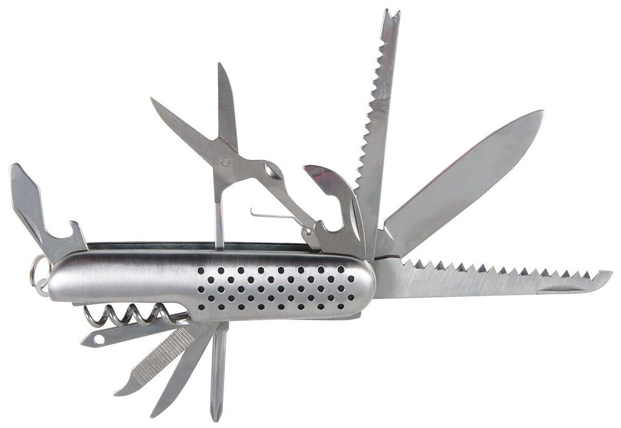 Нож многофункциональный ECOS, SR061, 11 в 1 серебристый
