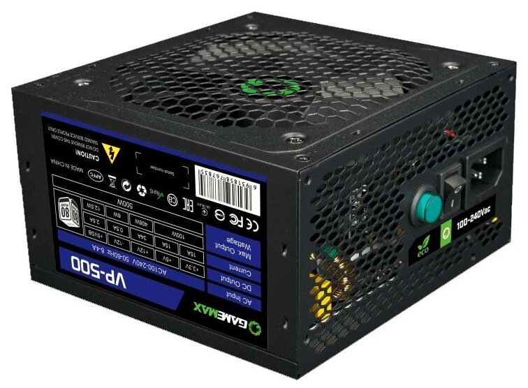 GameMax 500W VP-500 80+, Ultra quiet OEM