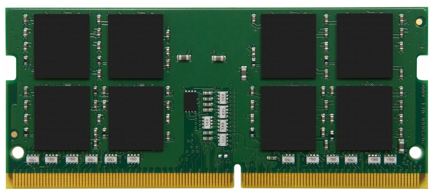 Память оперативная Kingston Sodimm 32GB 2666MHz DDR4 Non-ECC CL19 DR x8 KVR26S19D8/32 .