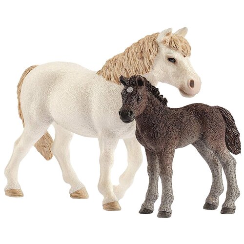 Фигурки Schleich Кобыла и жеребенок дартмурского пони 42423, 2 шт.