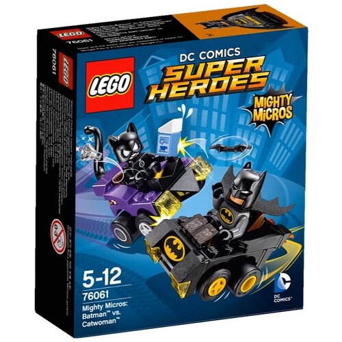 конструктор lego super heroes 76244 майлз моралес против морбиуса LEGO DC Super Heroes 76061 Бэтмен против Женщины-Кошки, 70 дет.