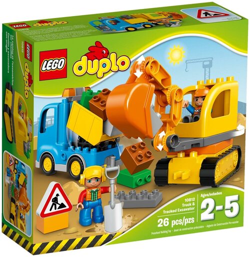 LEGO DUPLO 10812 Грузовик и гусеничный экскаватор, 26 дет.
