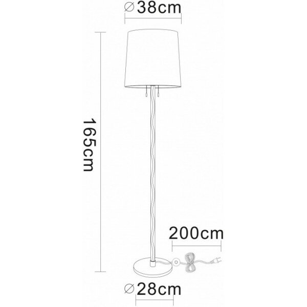 Торшер Arte Lamp WASAT A4048PN-1CC - фото №13