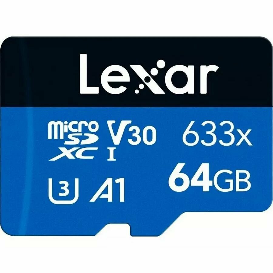 Карта памяти Lexar 633x microSDXC 64Gb/100mb/s UHS-I серии BLUE (LMS0633064G-BNNNG)