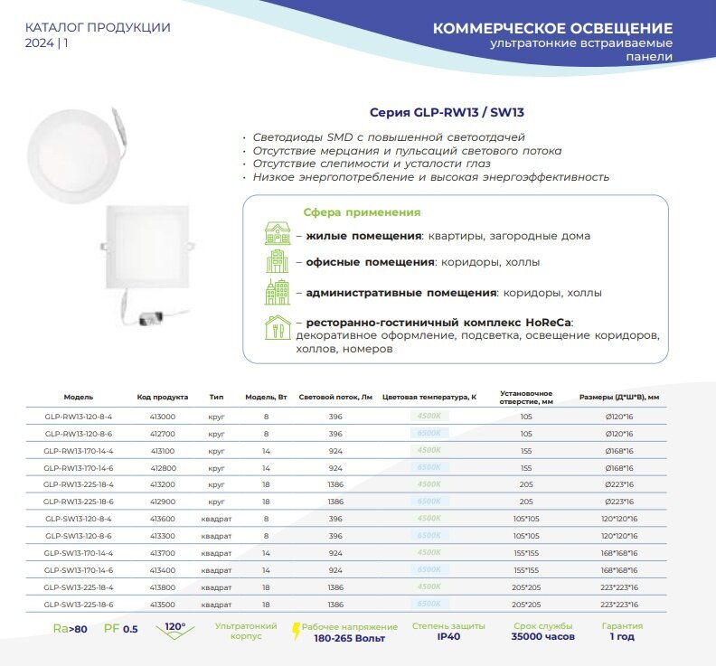 Светильник G5LF-600-20BT-IP40-6-PR General - фото №13