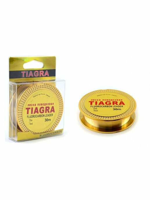 Леска Tiagra Fluorocarbon d-0,12мм 30м. Для зимней рыбалки