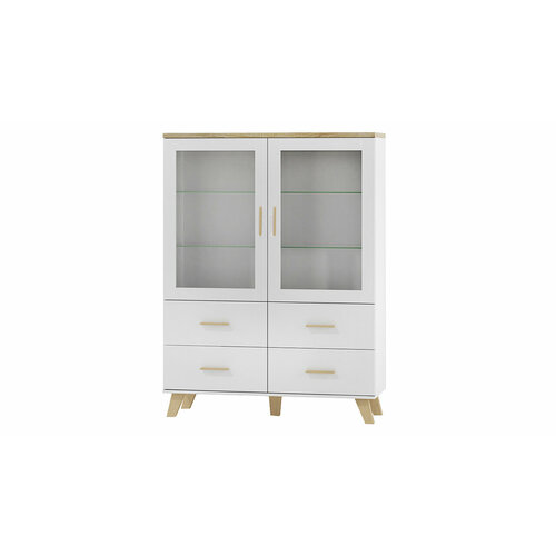 Витрина Мелания 24 Белый 101 Клен 375 120x160 34700₽