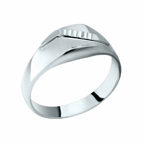 Кольцо Ив.Ю.Ко, серебро, 925 проба, родирование, размер 18.5, золотой