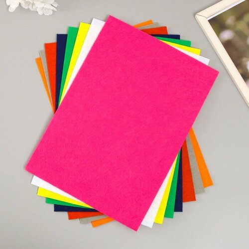 Набор мягкого фетра Астра 8 шт ассорти 1 мм 170 гр 20х30 см 403₽