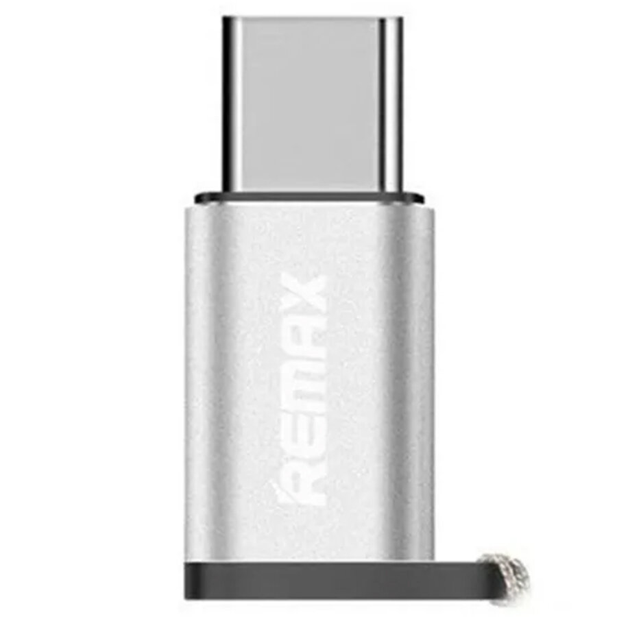 Переходник/Адаптер REMAX RA-USB1 Type-C (m) - MicroUSB (f), серебряный