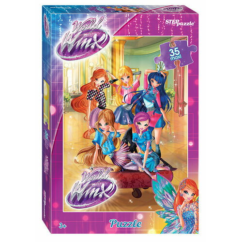 Детский макси-пазл Winx 2, напольный пазл для детей с большими деталями, игра-головоломка MAXI-паззл для малышей, Step Puzzle, 35 крупных элементов мозаики