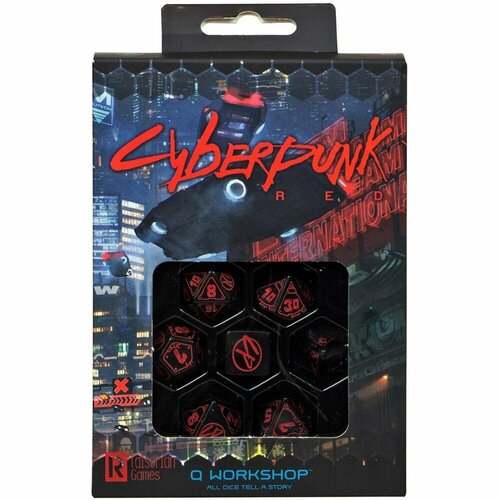 Набор кубиков Q-workshop Cyberpunk Red RPG Dice Set