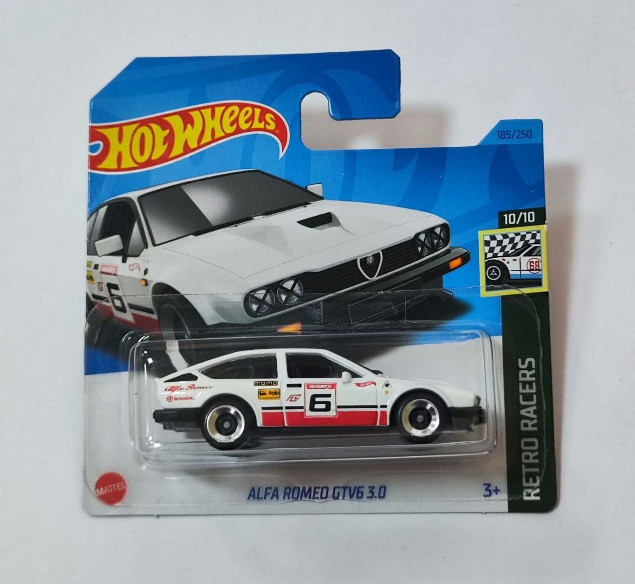 Hot Wheels Машинка базовой коллекции ALFA ROMEO GTV6 3.0 белая 5785/HKJ83