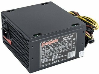 Exegate EX219463RUS-S Блок питания XP500, ATX, SC, black, 12cm fan, 24p+4p, 6/8p PCI-E, 3*SATA, 2*ID