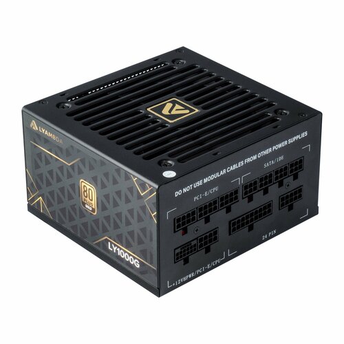 Блок питания LYAMBDA LY1000G ATX 1000W 80 Gold кабель akasa converts 2 x 4pin molex to 6 2pin pcie 15см ak cbpw20 15