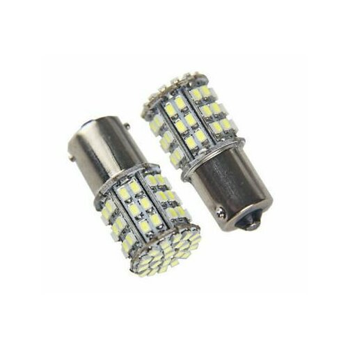 Лампа светодиодная ORION P21W T25 64 светодиода 12V LED WHITE белый диод 1206SMD стоп сигналгабарит 2шт 499₽
