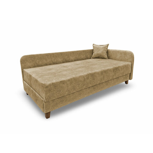 Тахта кушетка Азалия пружинная бежевый микровелюр ширина 200 см спальное место 90х190 см правая 35000₽