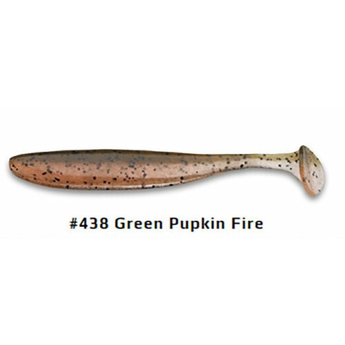 Приманка силиконовая KEITECH Easy Shiner 4 #438 (Green Pumpkin Fire) мягкая приманка keitech easy shiner 3 5 438 green pumpkin fire