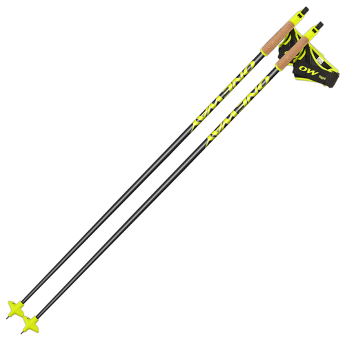 лыжные палки skigo 28 racing jr карбон 50% стекло 50% желтый 145 Лыжные палки ONEWAY (OZ46219) Premio SLG Jr. (Карбон 50%+Стекло 50%) (черный/желтый) (125)